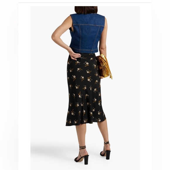 VERONICA BEARD Franconia wrap-effect floral-print silk-blend jacquard midi skirt - Picture 3 of 4
